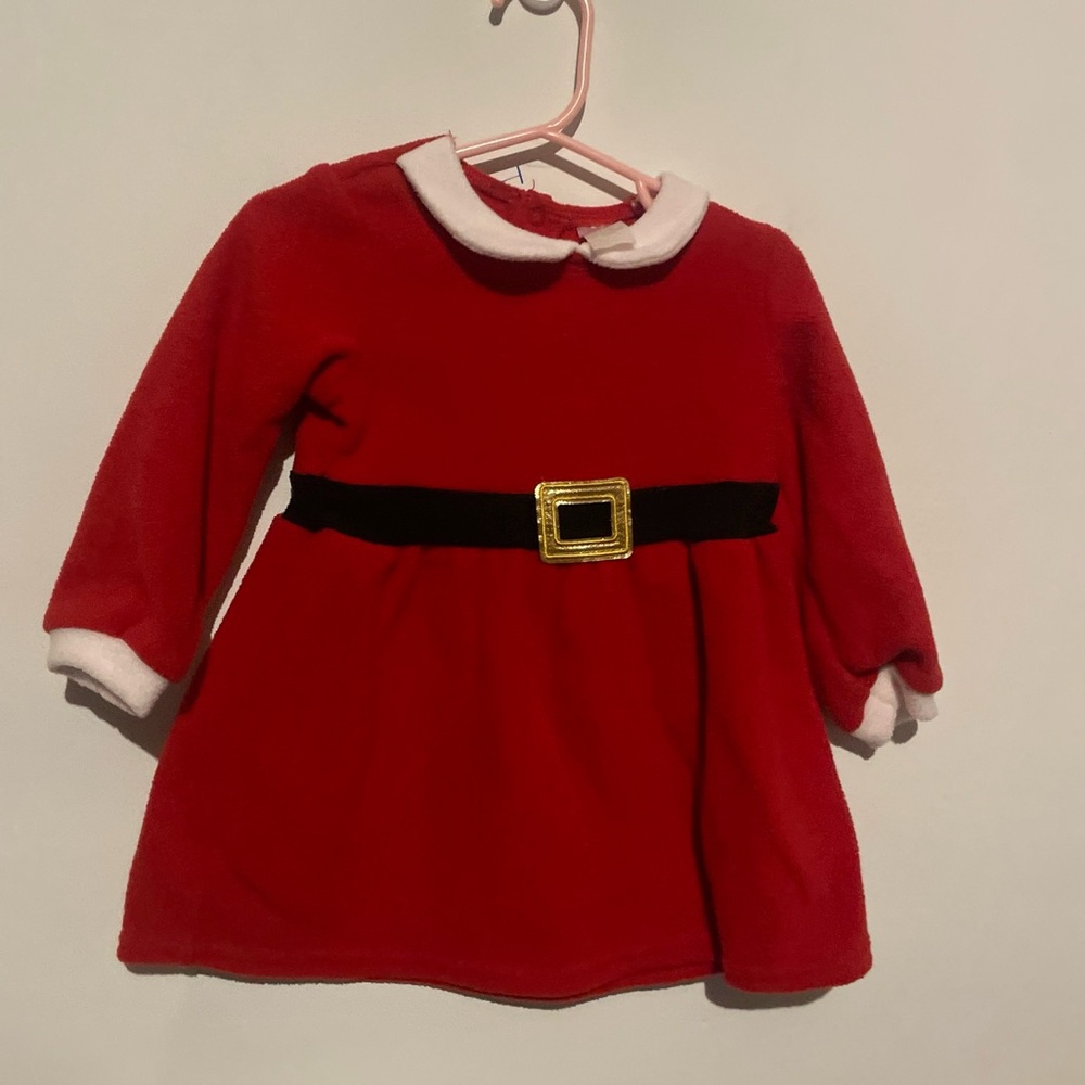 Mrs. Santa Clause H&M fleece dress 9-12 month‎
